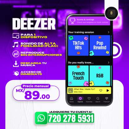 Precio Deezer Premium con MasterStream