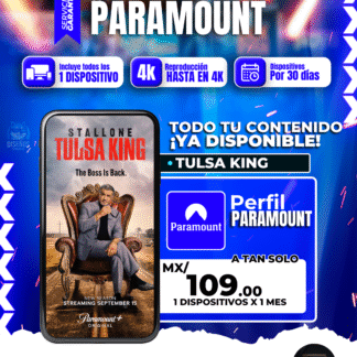 Paramount Premium a un precio super exclusivo y especial con MasterStream