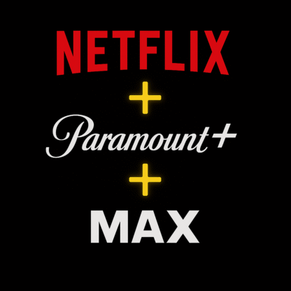 Disfruta el máximo nivel de entretenimiento con Netflix + Paramount+ + HBO Max, una combinación perfecta para no quedarte sin nada que ver.